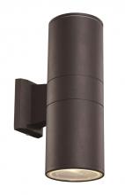  LED-40961 BK - Compact Collection, Tubular/Cylindrical, Outdoor Metal Wall Sconce Light